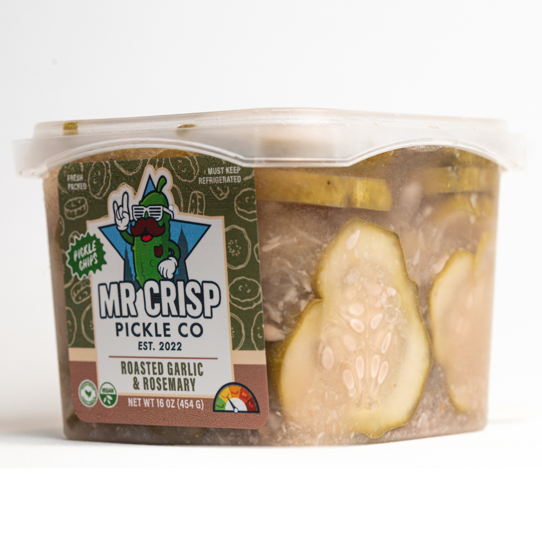 Roasted Garlic & Rosemary Pickles