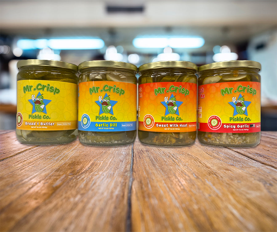 Mr. Crisp Pickle Co. Four Pack of 16 oz. Jars