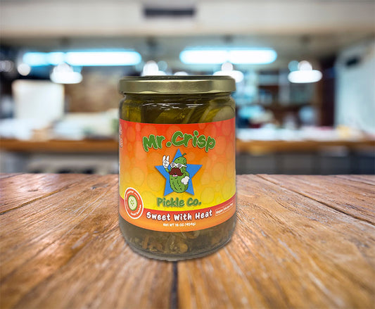 Mr. Crisp Sweet with Heat Flavor 16 oz Jar of Pickles